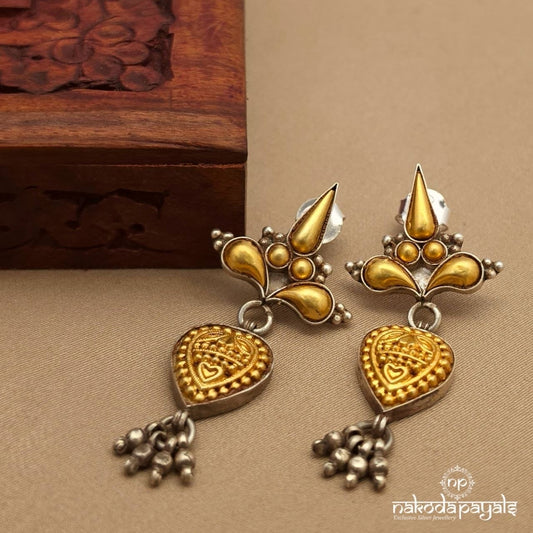 Vintage Noor Dual Tone Earrings (C4067)
