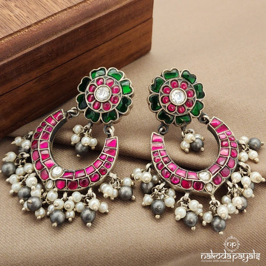 Gulaab Pearl Drops Kundan Chandbali (C3616)