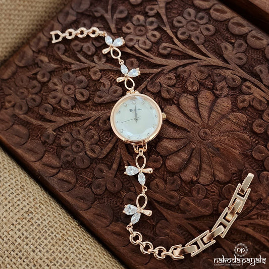 Crystal Charm Rose Gold Watch (W0258)