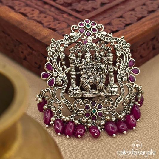 Shiv–Parvati pink Pearl Pendant (P2610)