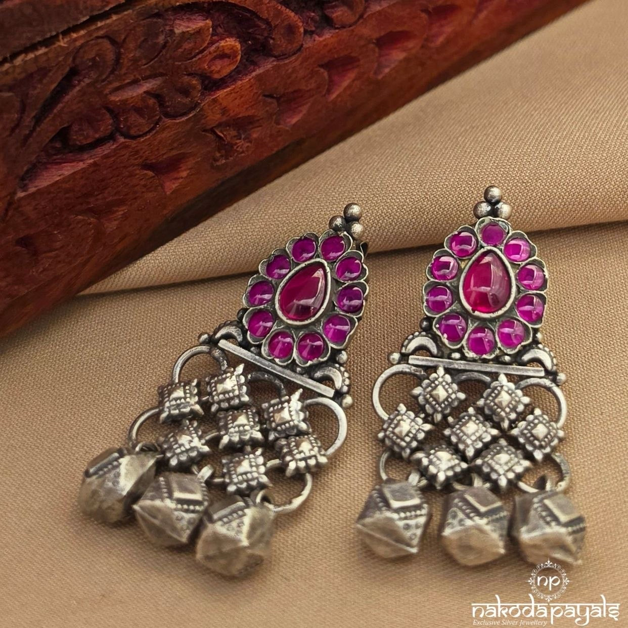 Pink Ball Drop Earrings (C4168)