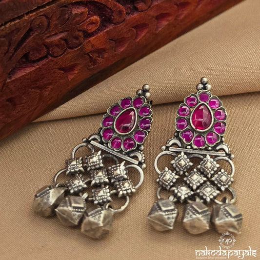 Pink Ball Drop Earrings (C4168)