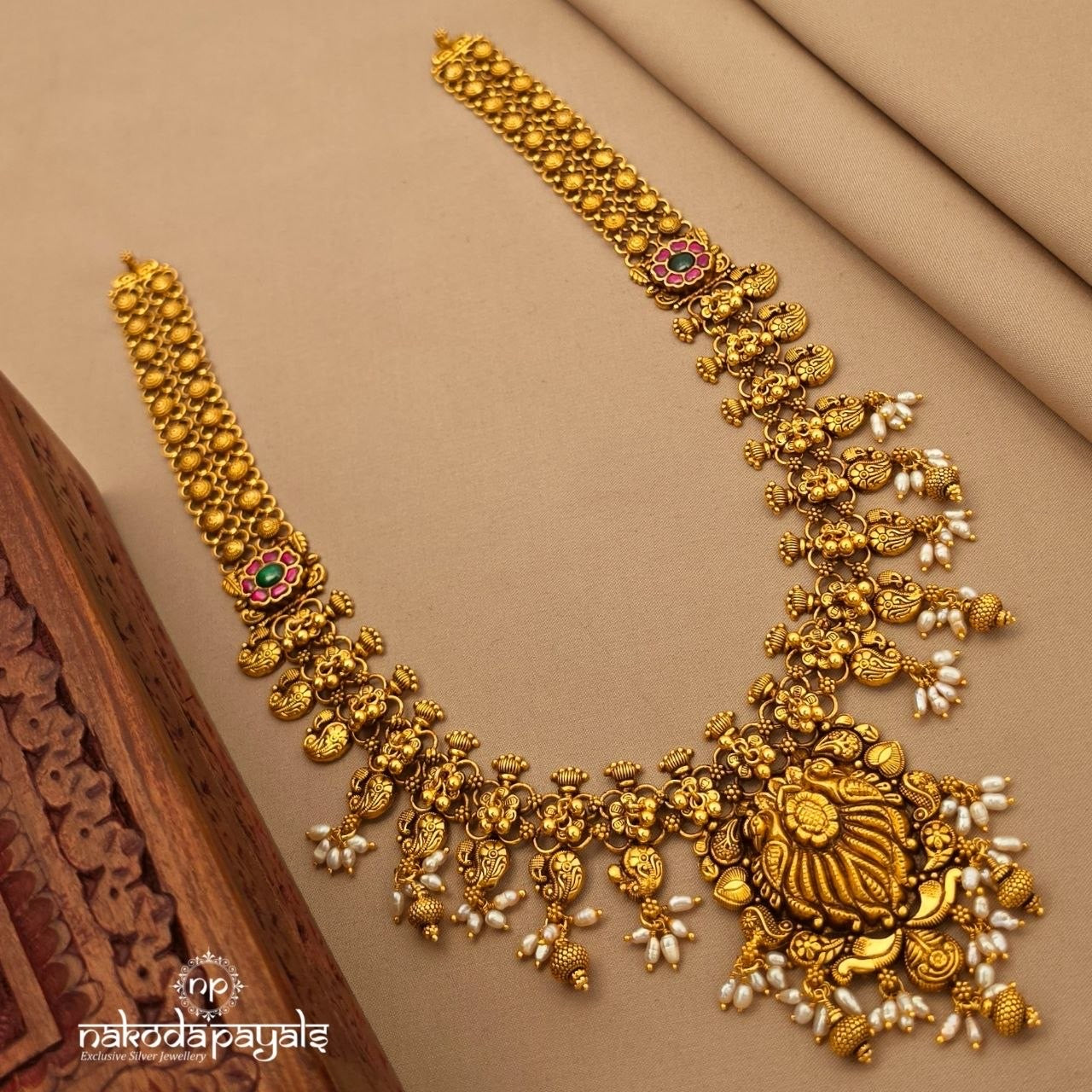 Twin Peacock Kundan Neckpiece (Gn10762)