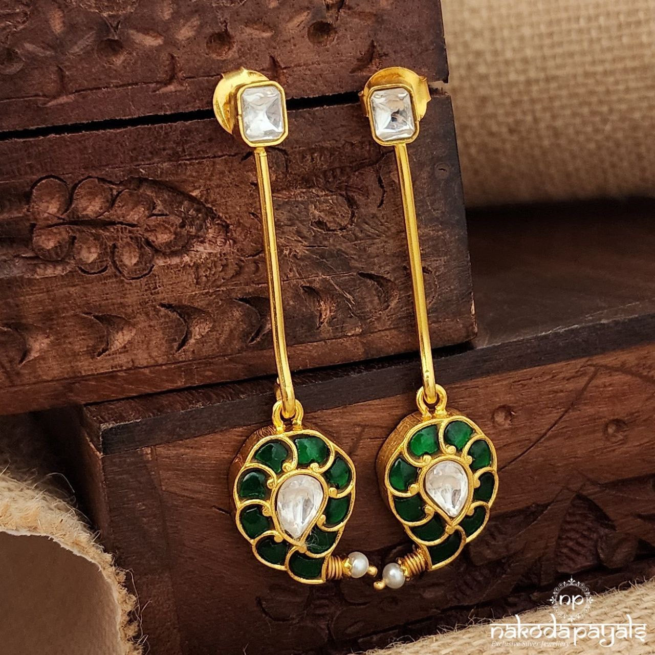 Green Mango Drop Earrings (Ge9548)