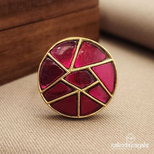 Pretty Rani Pink Finger Ring (F2848)