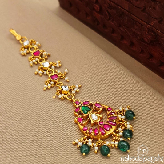Green Drops Kundan Maang Tika (Gm1200)