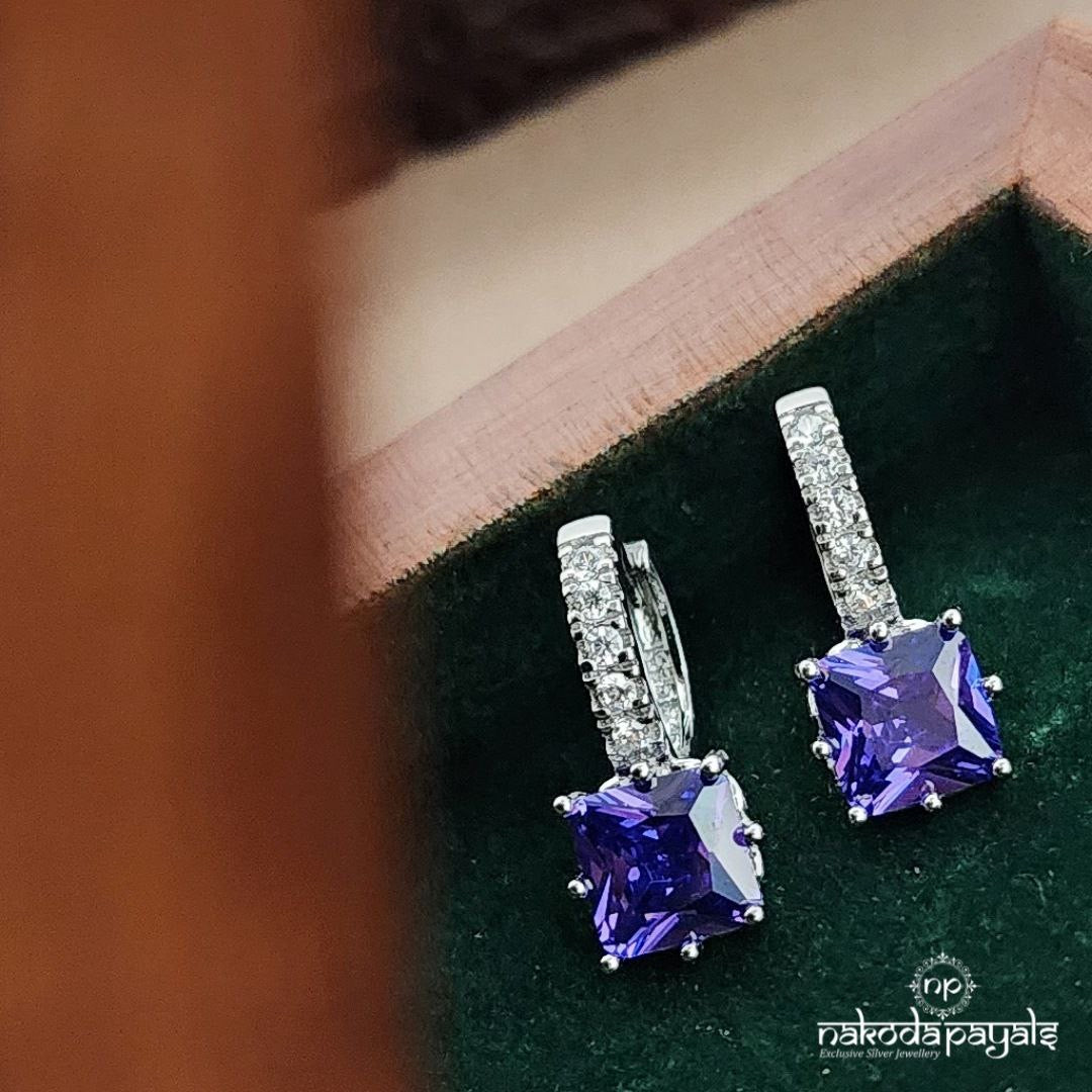 Crystal Square Earrings (St3495)