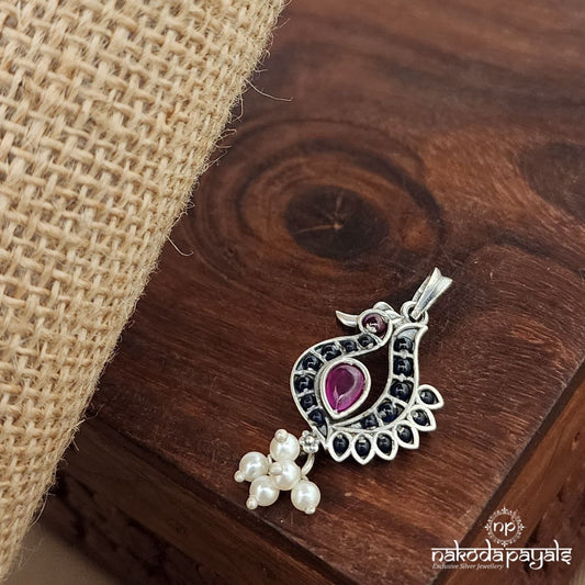 Peacock Pearled Drop Pendant (P2554)