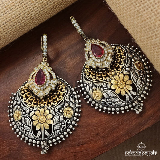 Royal Ruby Dual Tone Chandbali (Dt1352)