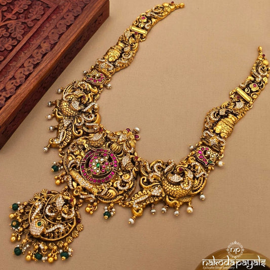 Grand Peacock Kundan Neckpiece (Gn10427)