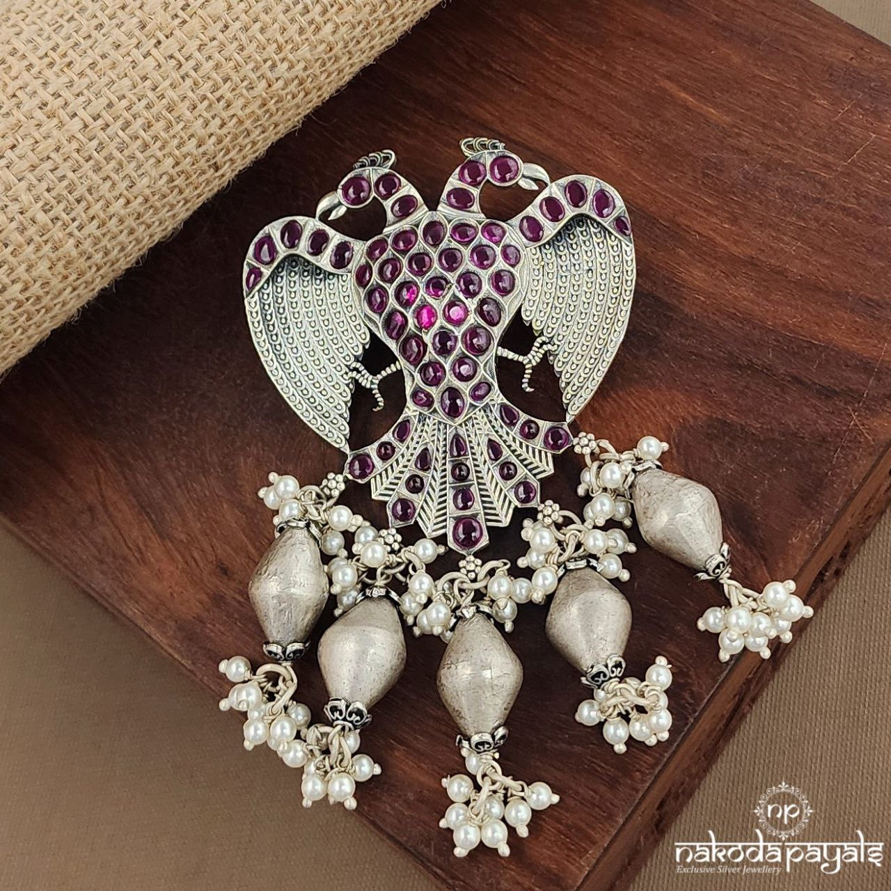 Grand Pearl Drops Gandaberunda Pendant (P2539)