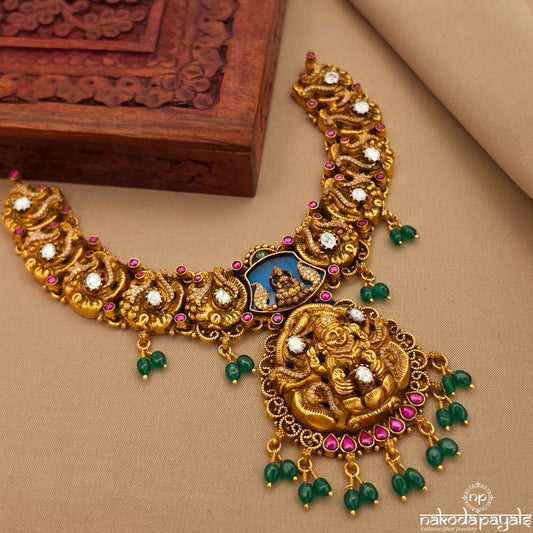 Aqua Green Drops Neckpiece (Gn10241)