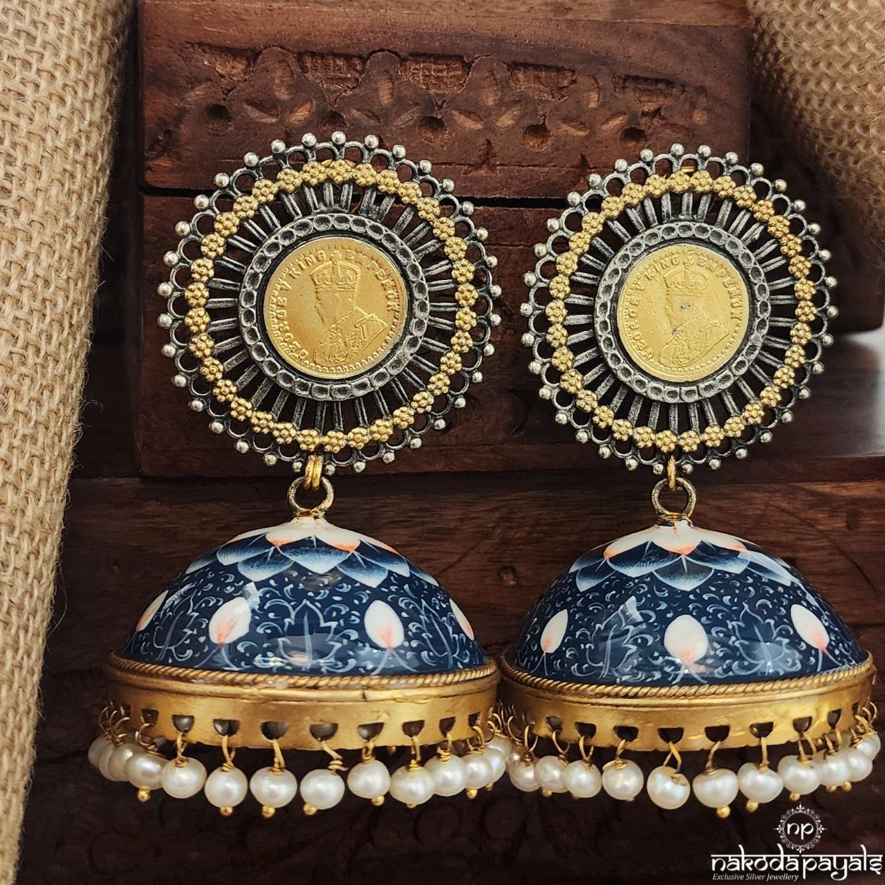 Big Coin Dual Tone Jhumka (Dt1341)