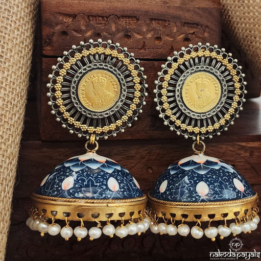 Big Coin Dual Tone Jhumka (Dt1341)