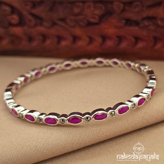 Pink Dot Marcasite Kada (St4144)