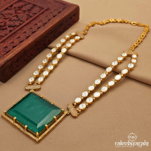 Emerald Square Statement  Moissanite Neckpiece (Gn10231)
