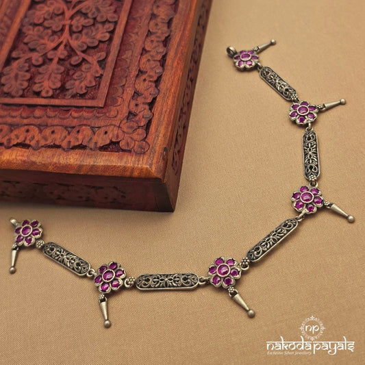 Floral Exquisite Oxidised Neckpiece (N11781)