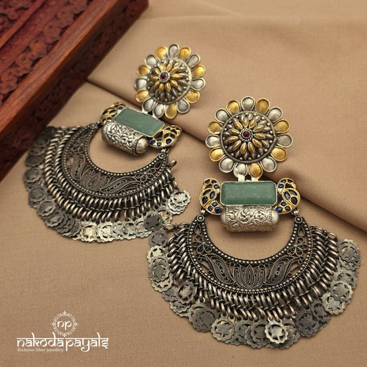 Graceful Jade Charms Drop Chandbali (C4055)