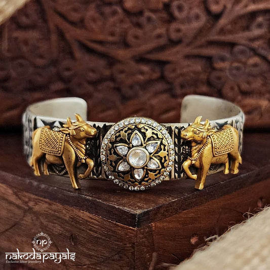 Nandi Kundan Dual Tone Adjustable Kada (K6012)