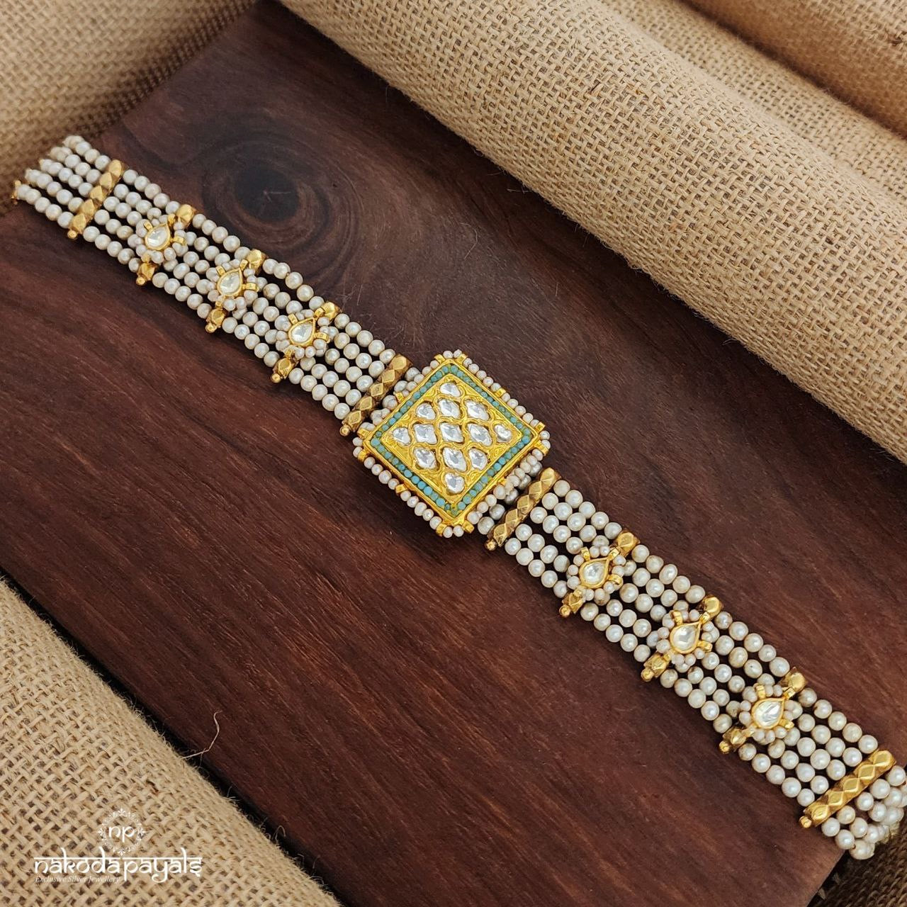 Turquoise Kundan Choker (Gn9195)