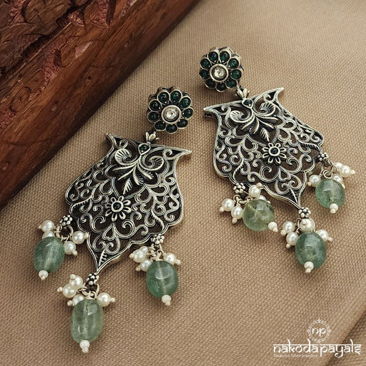 Subtle Green Drops Earrings (C3776)