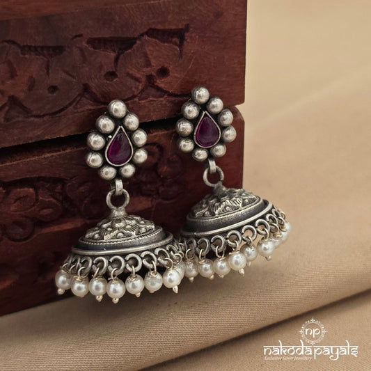 Leafy Pearl Drops Jhumka (J1705)