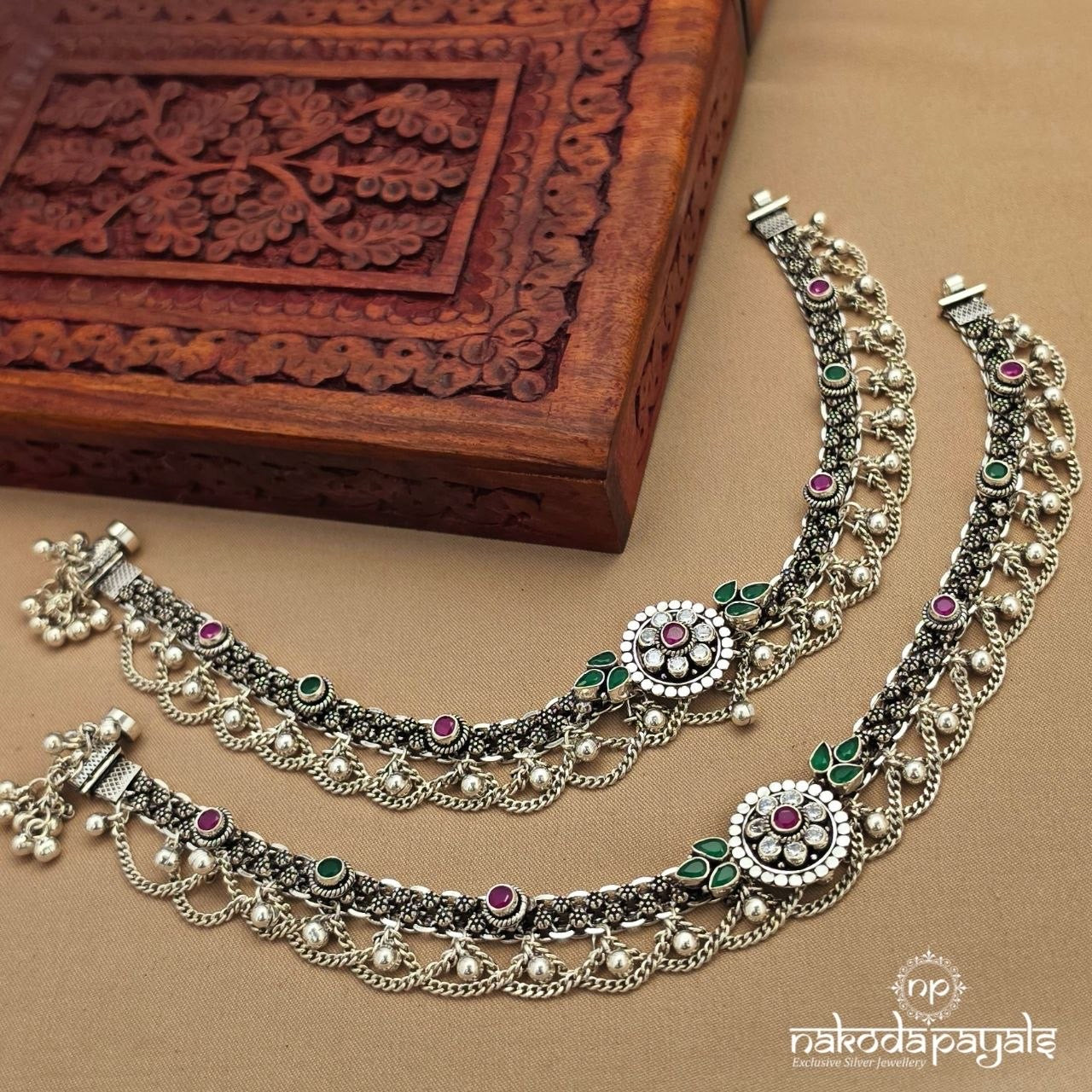Sparkling Layered Anklets (A6973)