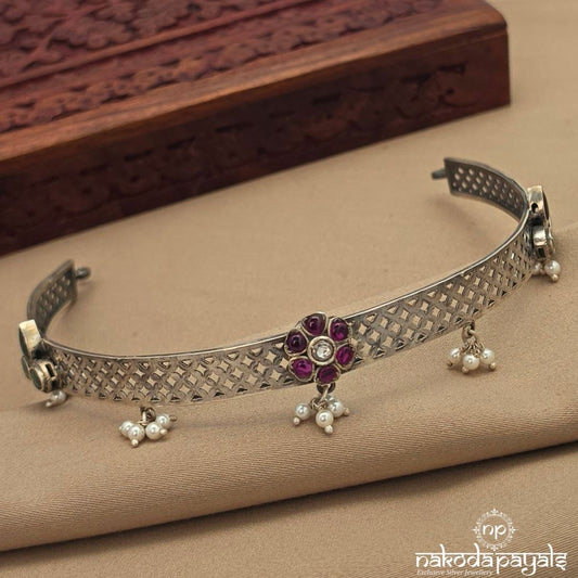 Floral Pearl Drops Hasli (N11845)