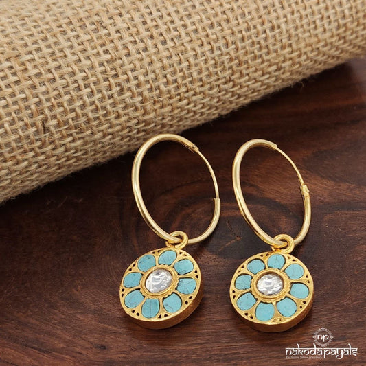 Elegant Turquoise Earrings (Ge9654)