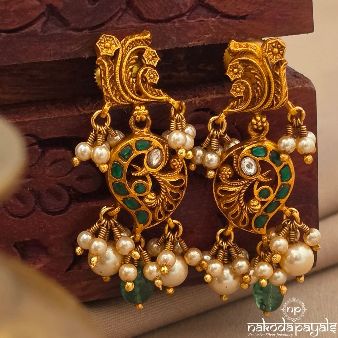 Green Birdie Earrings (Ge10917)