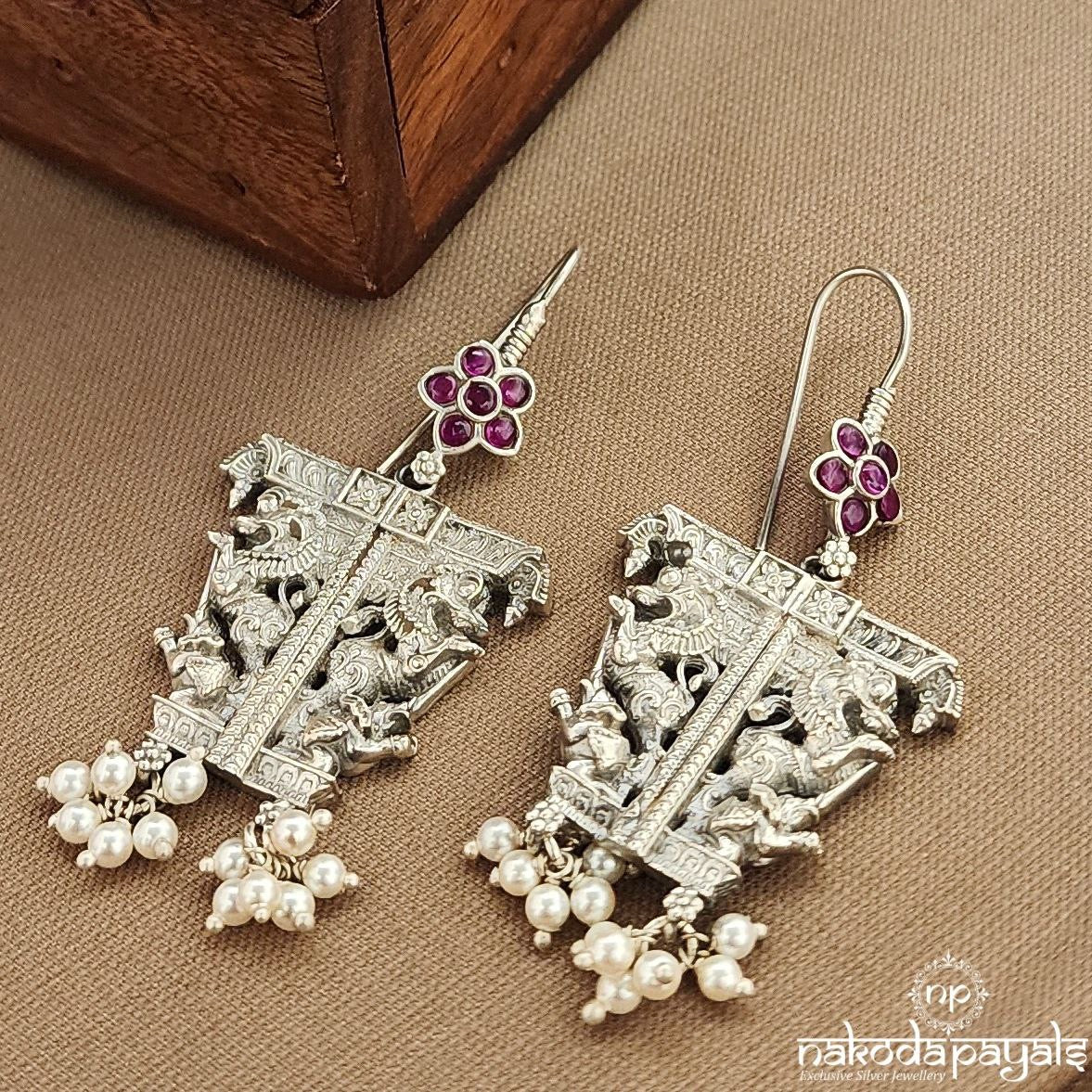 Pink Floral Earrings (C3780)