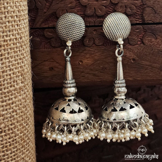 Striped Pearl Drops Jhumka (J1402)