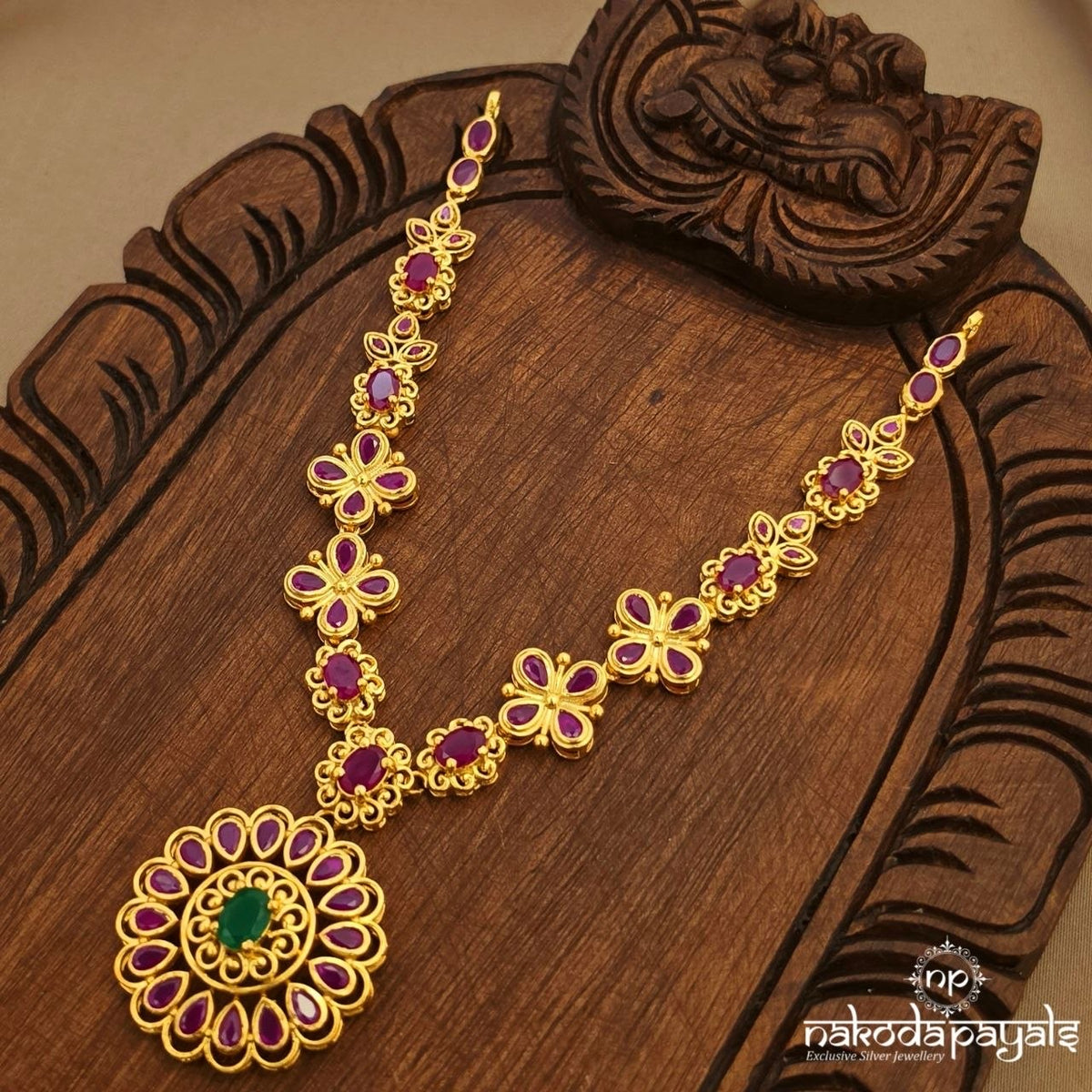 Floral Ruby Neckpiece (Gn11002)