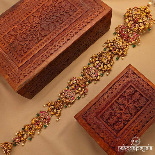 Twin Peacock Kundan Jada Billa (Ha0126)