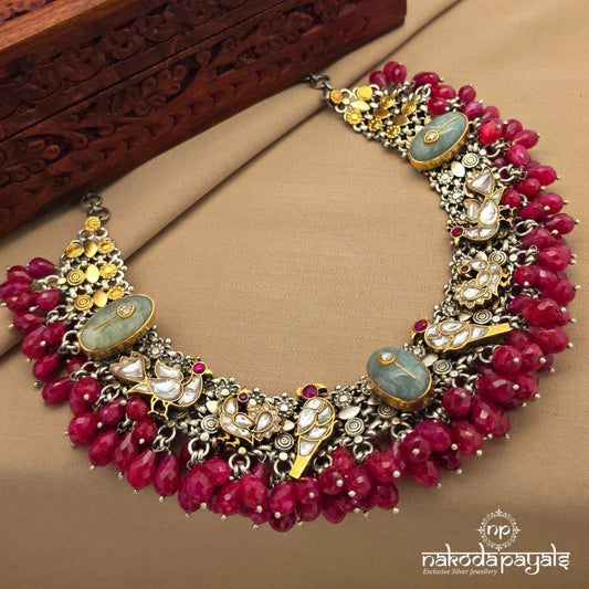 Ruby Hierloom Dual Tone Neckpiece (N11829)