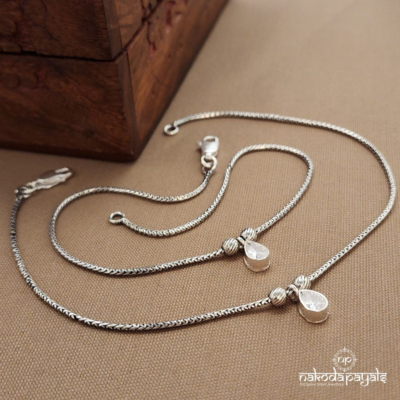 White Drop Anklets (A6760)