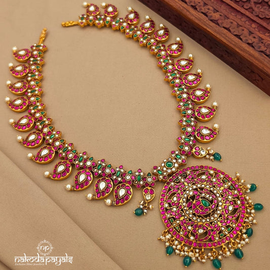 Traditional Mango Kundan Neckpiece (Gn10457)
