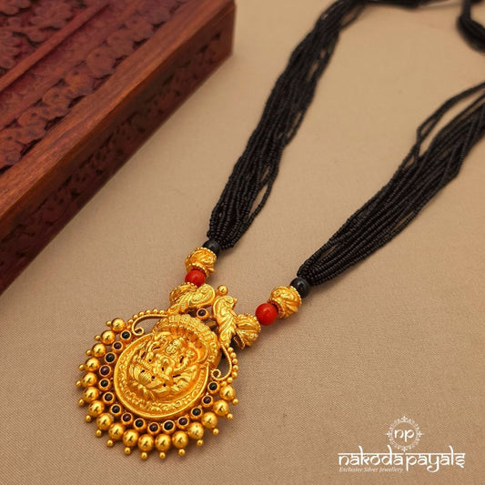 Black Beads Coral Neckpiece (Gn10237)