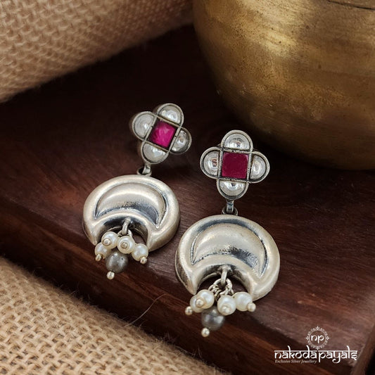 Pink Moon Pearl Drops Earrings (C3581)