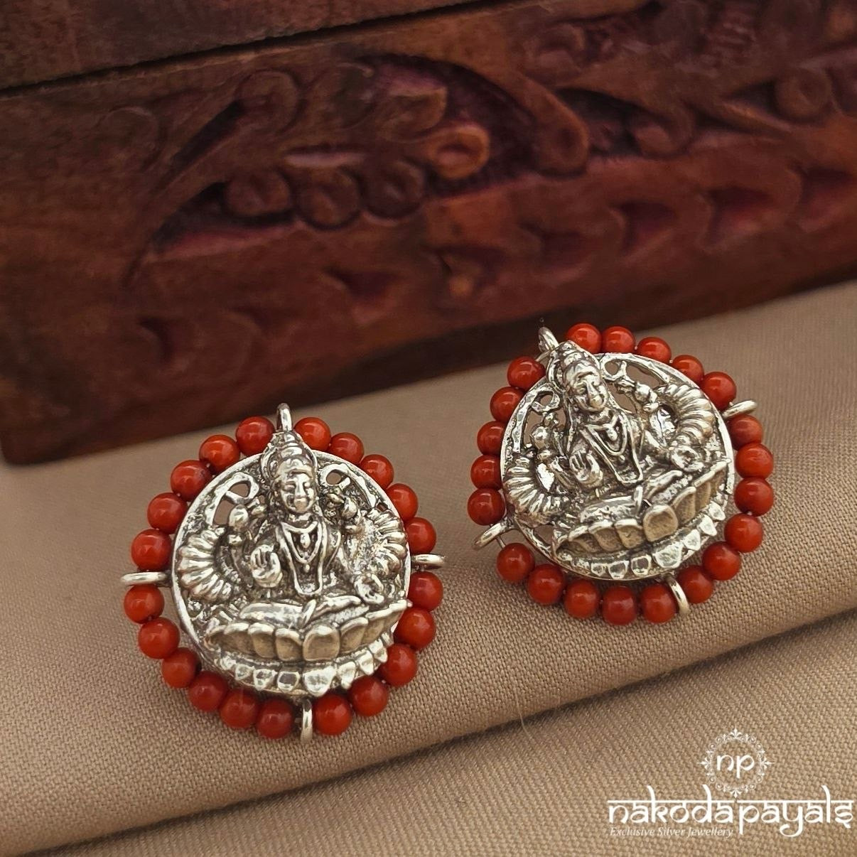 Coral Lakshmi Studs (S4216)