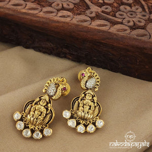 Mahalakshmi Peacock Moissanite Jhumka (Ge7672)