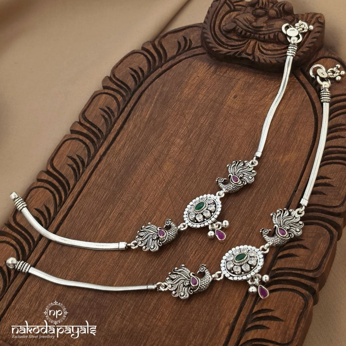 White Peacock Anklets (A7157)