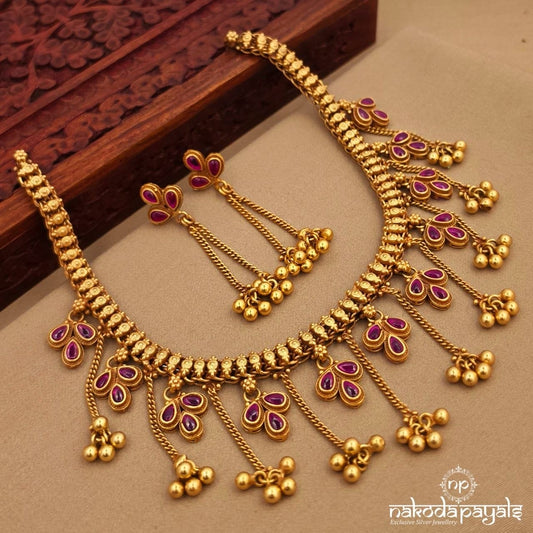 Exemplary Jiggly Neckpiece With Earrings (Gn10332)