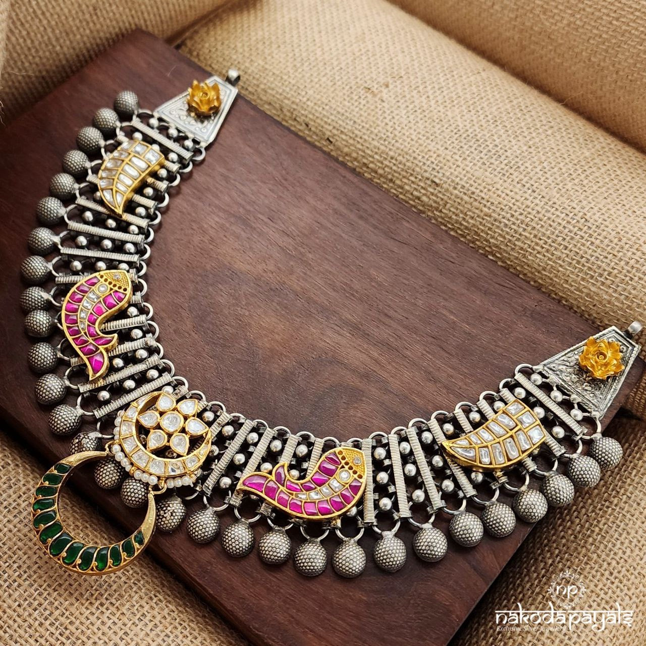 Neerja Dual Tone Kundan Neckpiece (N10940)