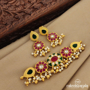 Gorgeous Kundan Choker With Earrings (Gn7179)