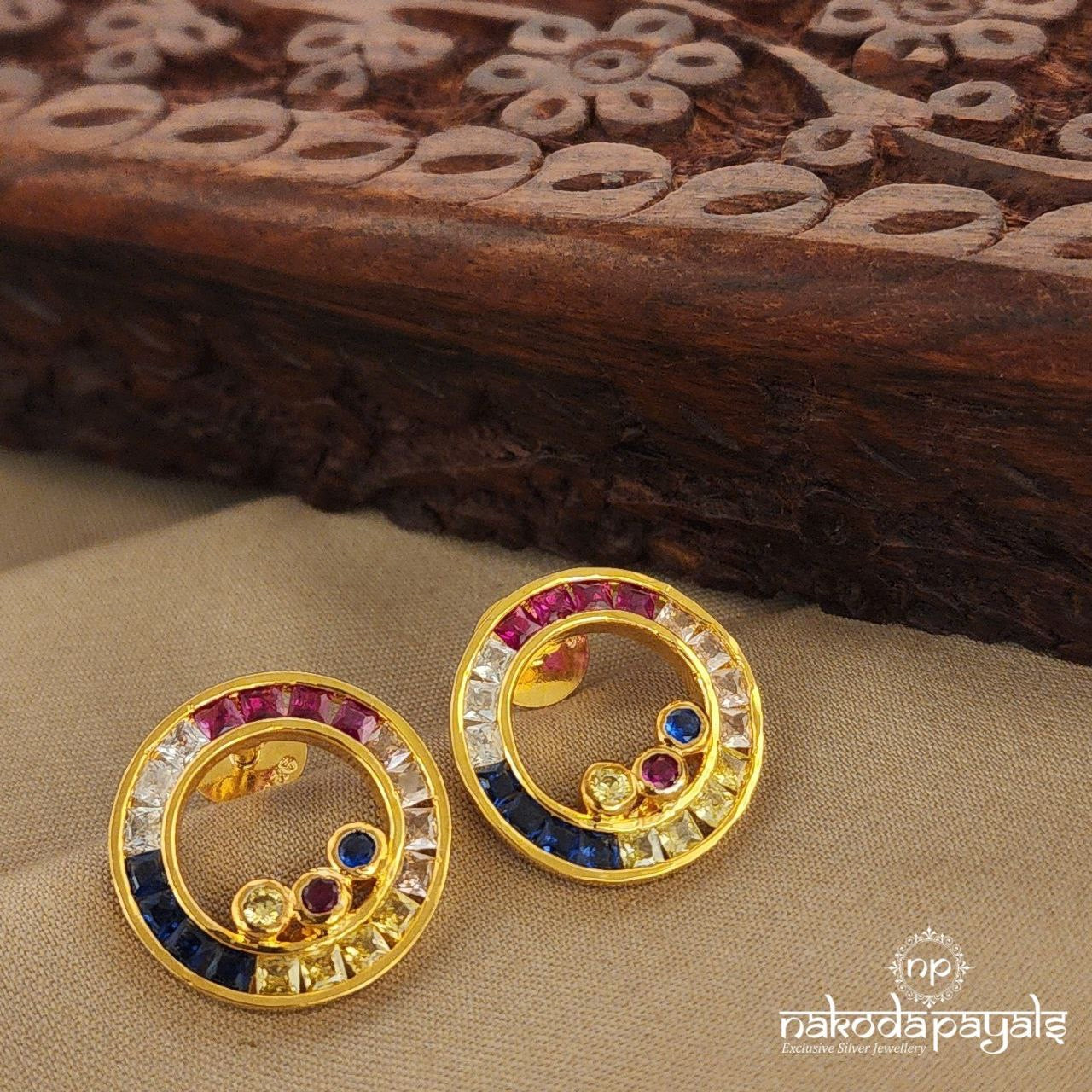 Colorful Stones Studs (Ge7676)