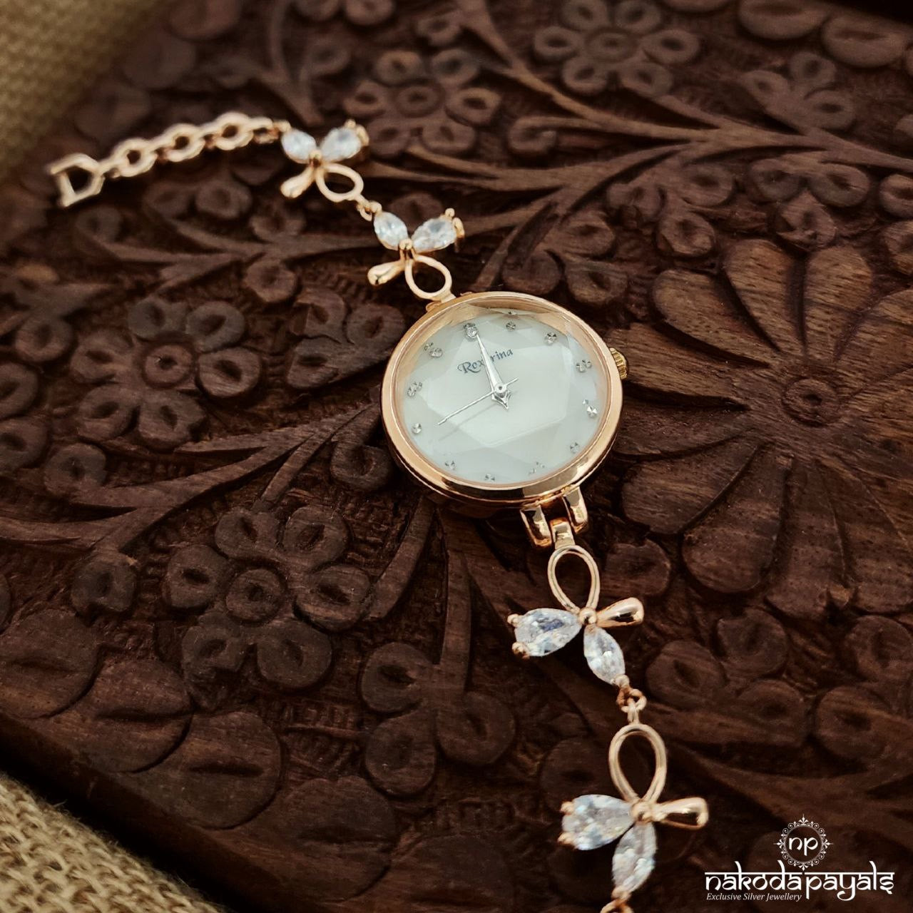 Crystal Charm Rose Gold Watch (W0258)