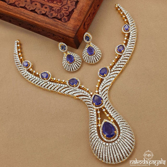 Amethyst Elegance Neckpiece With Earrings (Gn10795)
