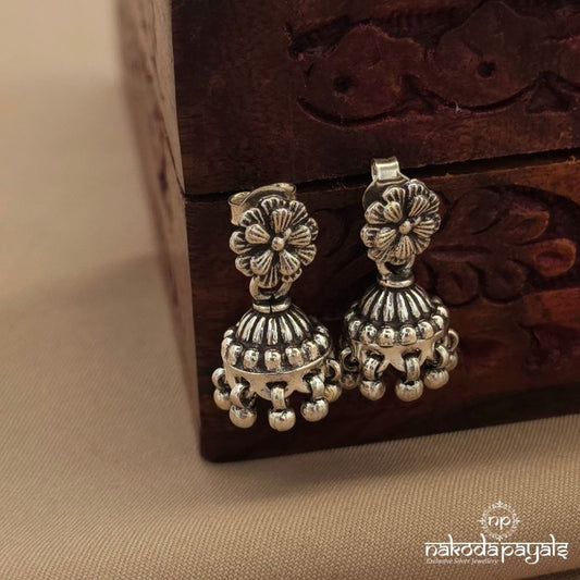 Floral Oxidised Jhumka (J1808)
