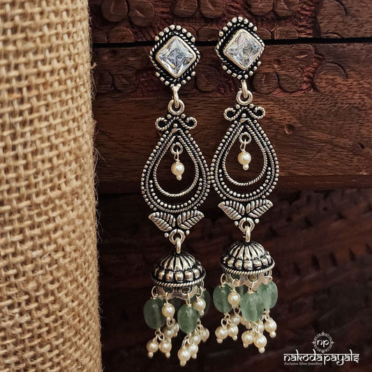 Big Green Drops Jhumka (J1399)